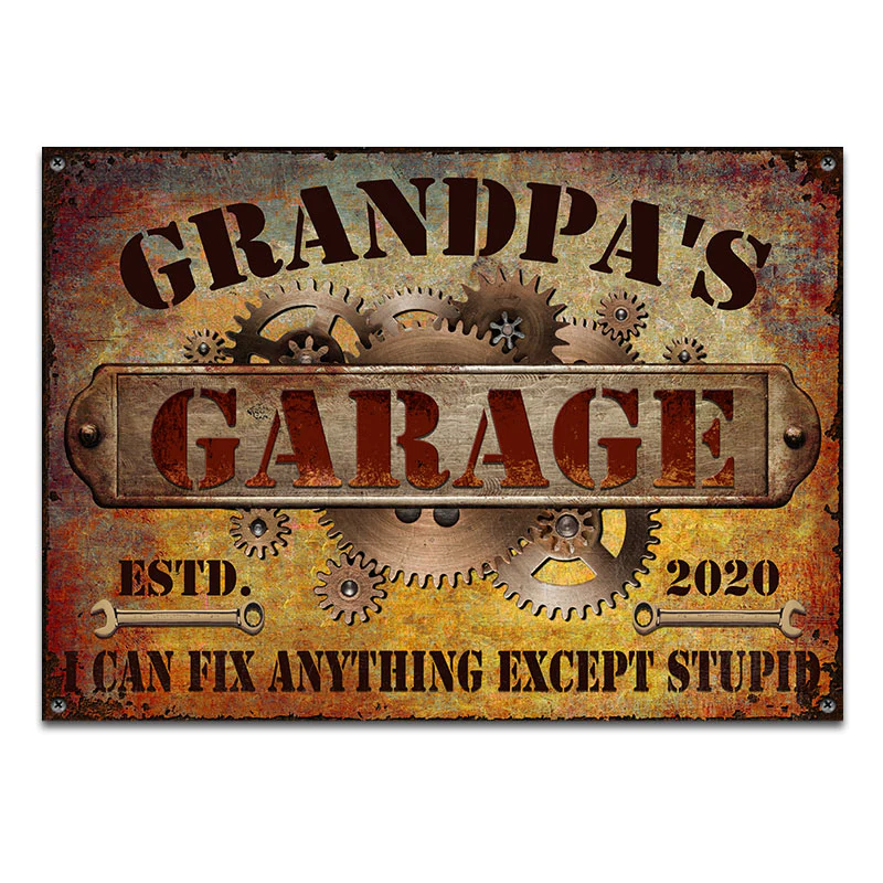 Garage I Can Fix Anything - Personalized Custom Classic Metal Signs