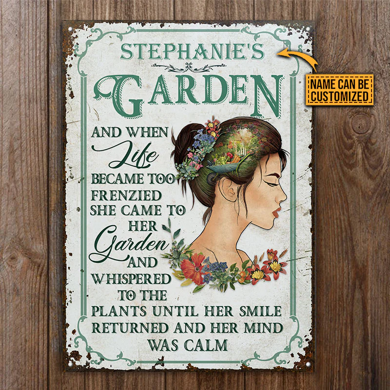 Personalized Garden And When Life Custom Classic Metal Signs