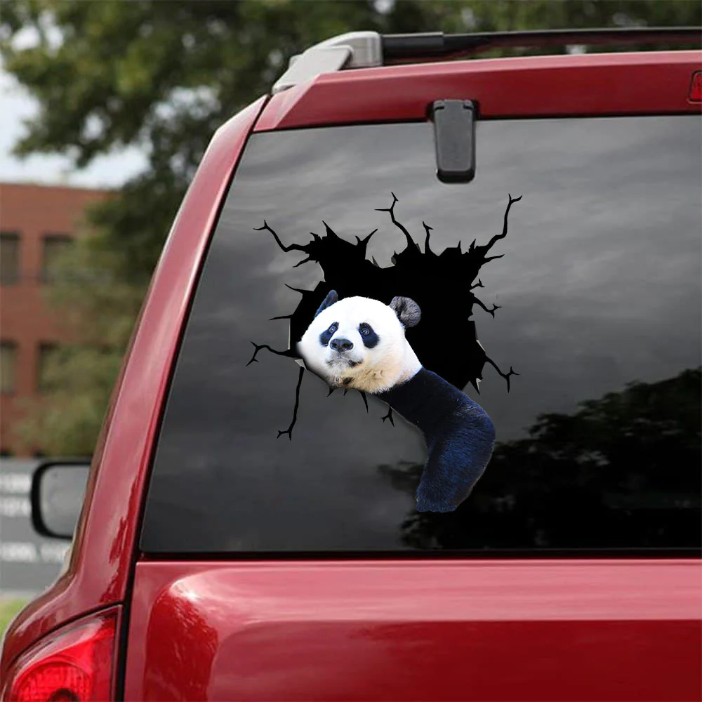 Panda géant Crack Decal Sticker Car Kawaii Sticker Mothers Day Presents