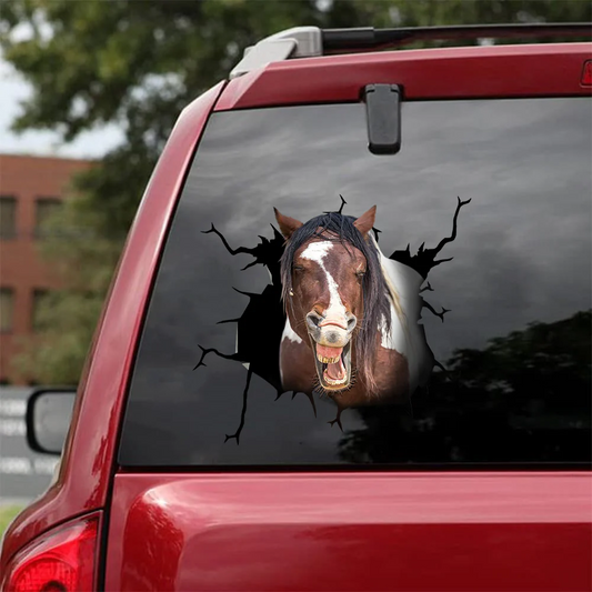 Mustang Horse Crack Decal pour voiture Lovely Face Stickers Bons cadeaux pour petit ami