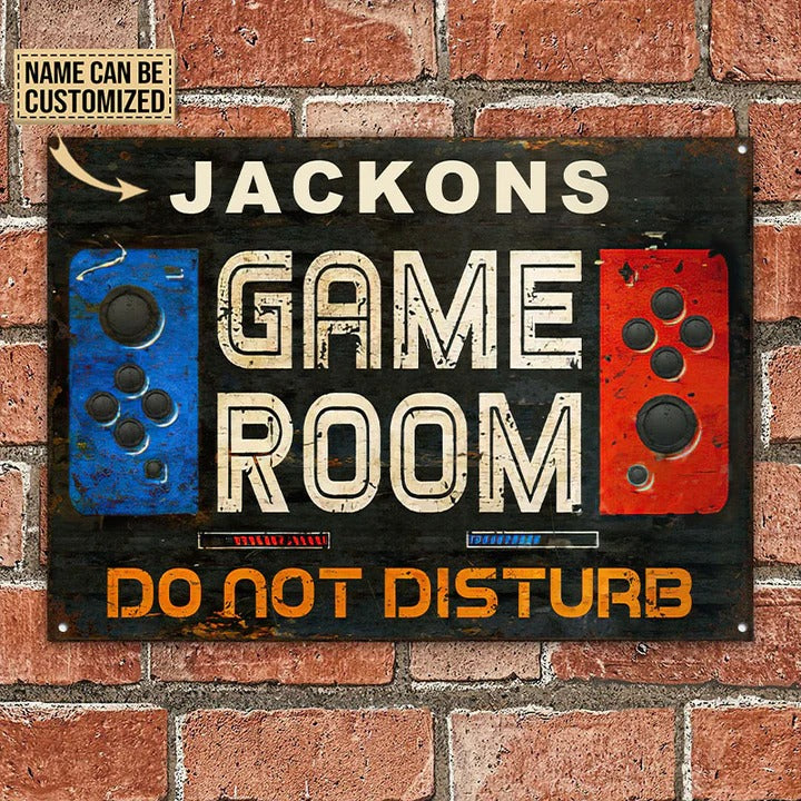 Personalized Gaming Room Not Disturb Customized Classic Metal Signs