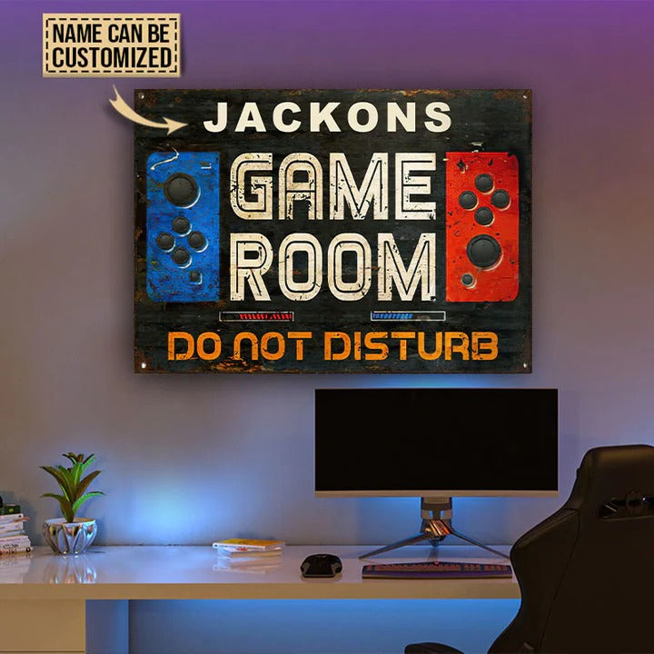 Personalized Gaming Room Not Disturb Customized Classic Metal Signs