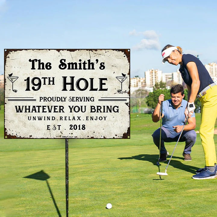 Personalized Golf 19th Hole Customized Classic Metal SignsMetal Signs