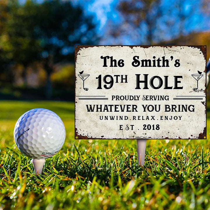 Personalized Golf 19th Hole Customized Classic Metal SignsMetal Signs