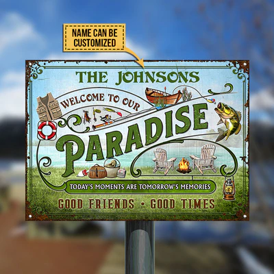Personalisierte Lake Paradise Tomorrow's Memories Custom Classic Metallschilder