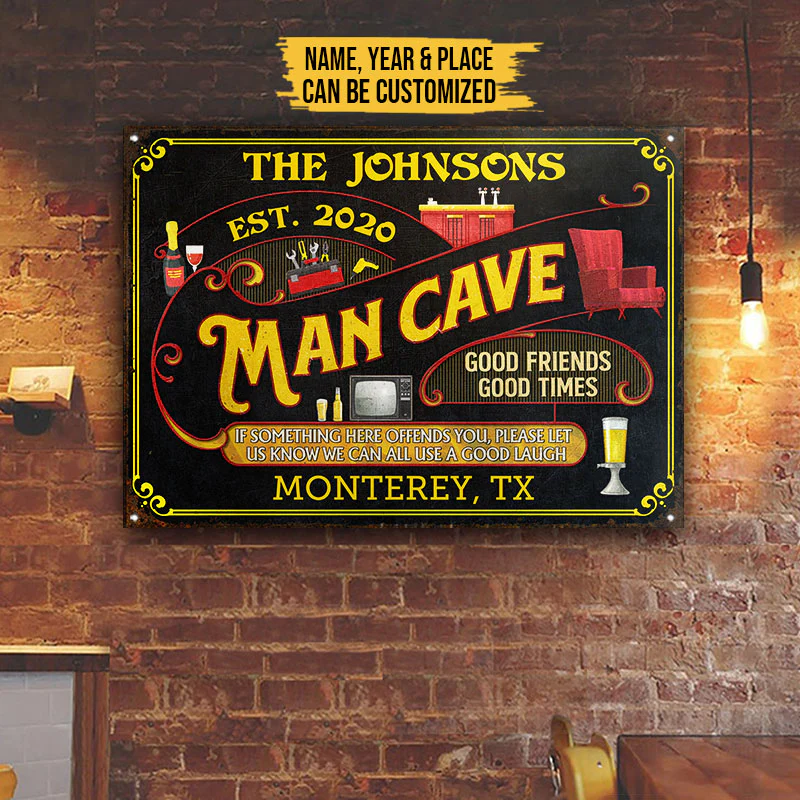 Personnalisé Man Cave All Use A Good Laugh Custom Classic Metal Signs