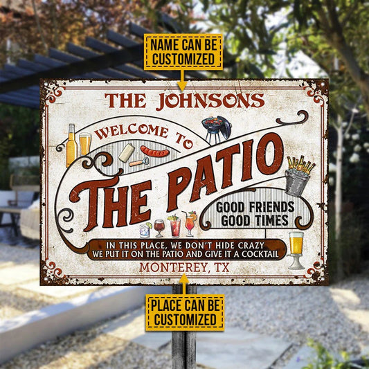 Personalized Patio Grilling Red Don't Hide Crazy Custom Classic Metal Signs