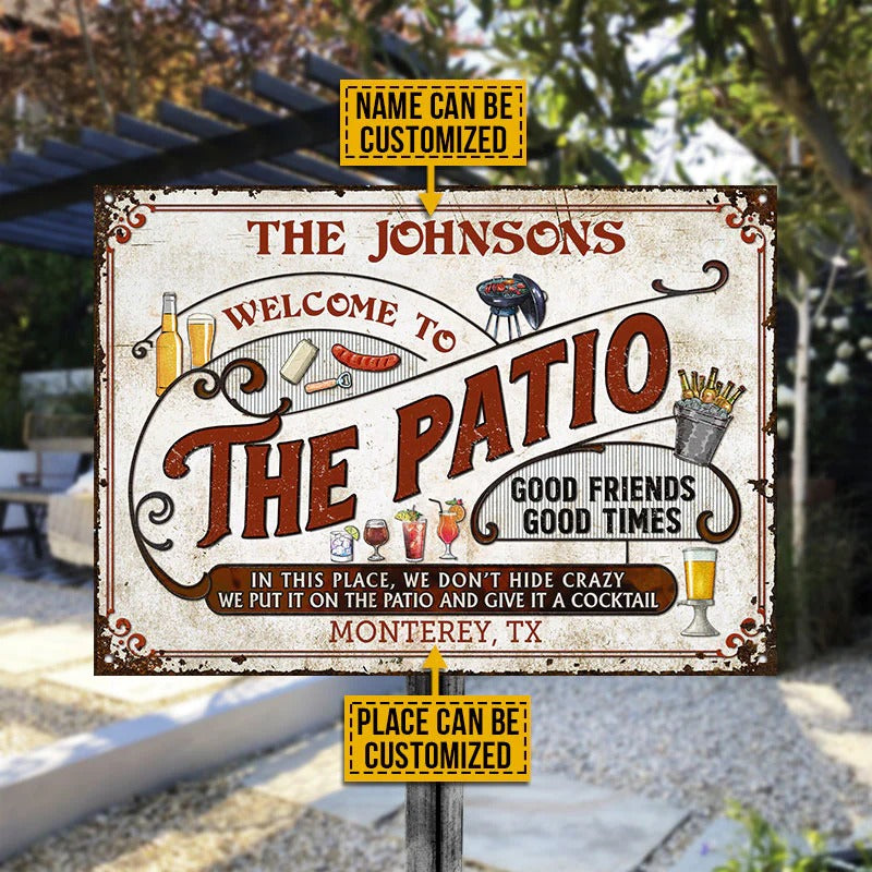 Patio personnalisé Grilling Red Don't Hide Crazy Custom Classic Metal Signs