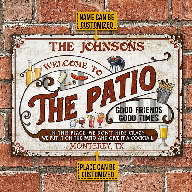 Patio personnalisé Grilling Red Don't Hide Crazy Custom Classic Metal Signs