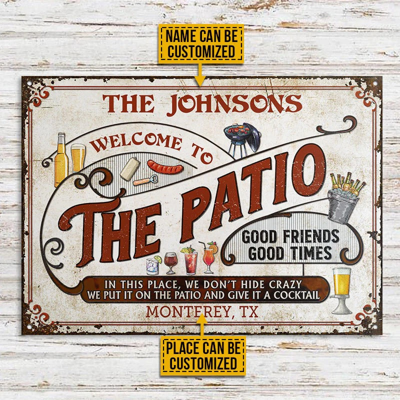 Personalized Patio Grilling Red Don't Hide Crazy Custom Classic Metal Signs