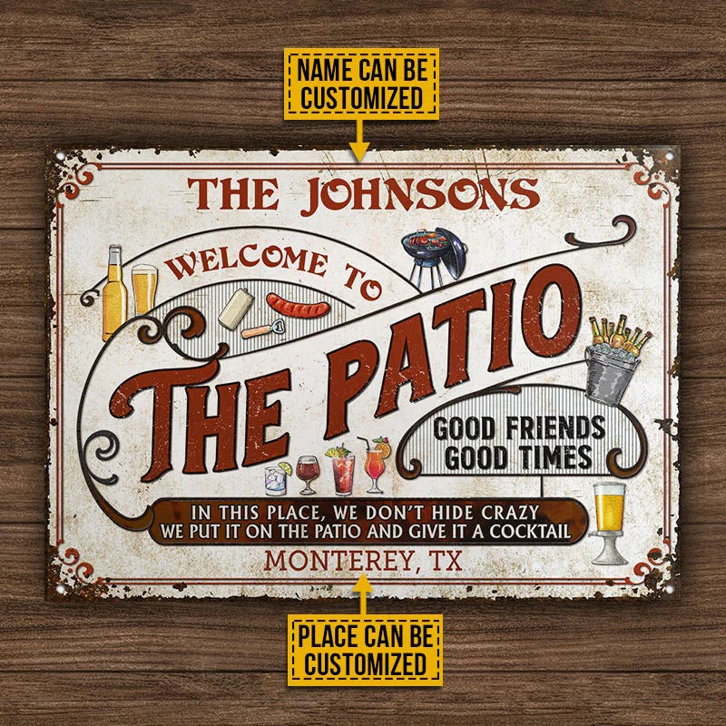 Personalized Patio Grilling Red Don't Hide Crazy Custom Classic Metal Signs