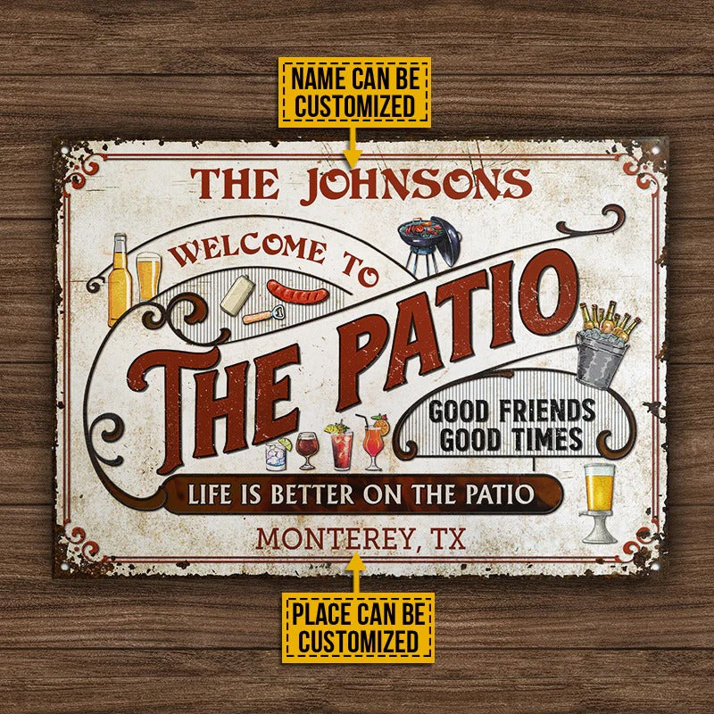 Personalized Patio Grilling Red Life Is Better Custom Classic Metal Signs