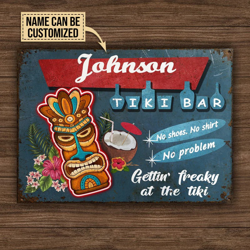 Personalisierte Tiki Bar No Problem Individuelle klassische Metallschilder