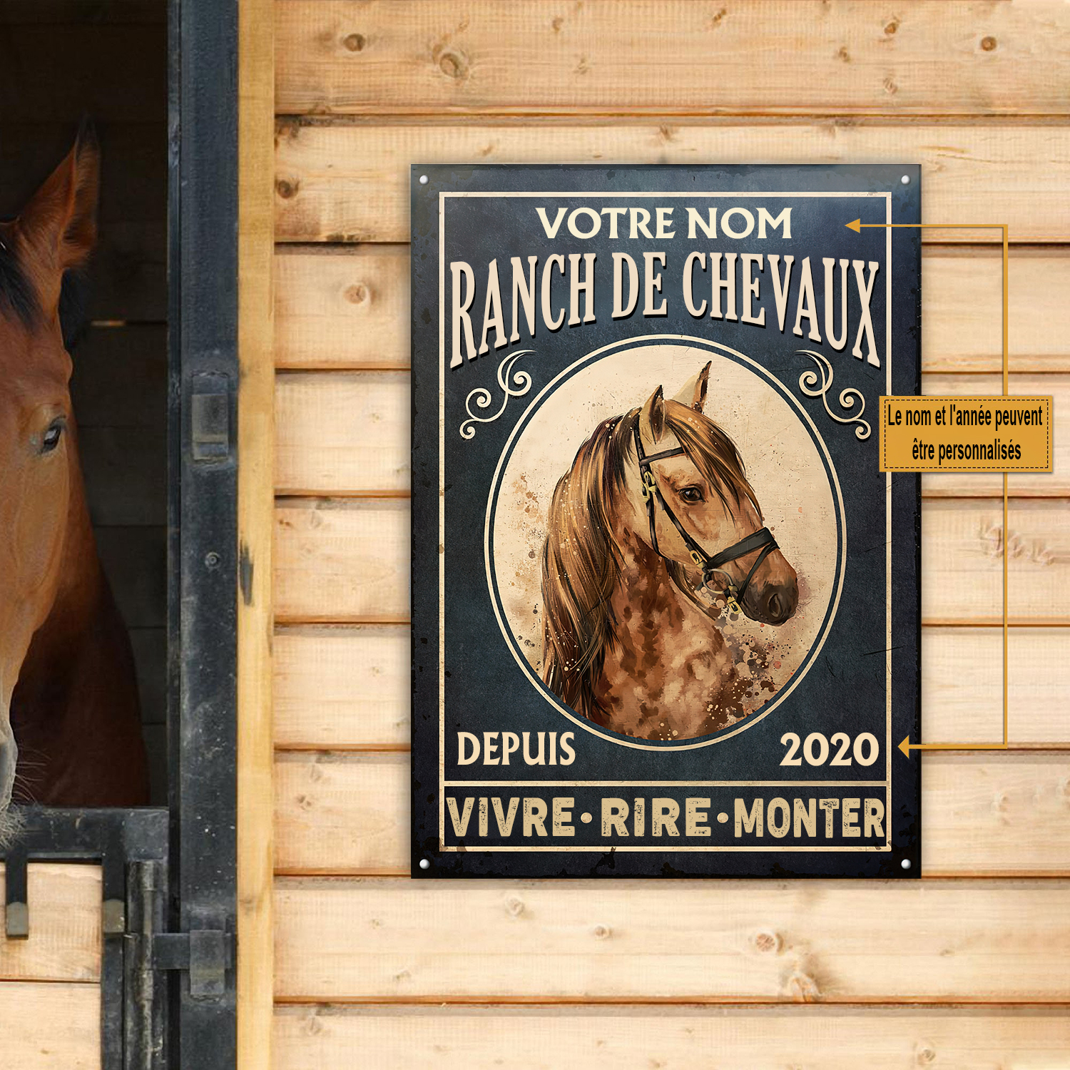 Ranch De Chevaux. Leben - Angeln - Montieren - Klassischer Metalllehrstuhl