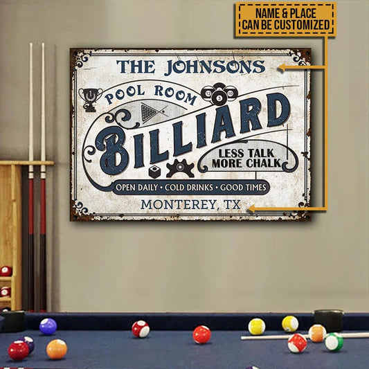 Panneaux métalliques classiques personnalisés pour salle de billard