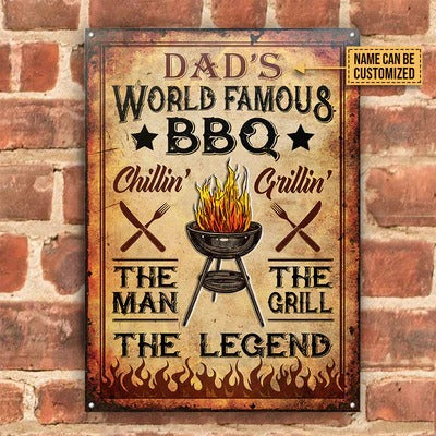 Plaques métalliques classiques personnalisées vintage de renommée mondiale pour barbecue personnalisées