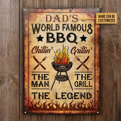 Plaques métalliques classiques personnalisées vintage de renommée mondiale pour barbecue personnalisées