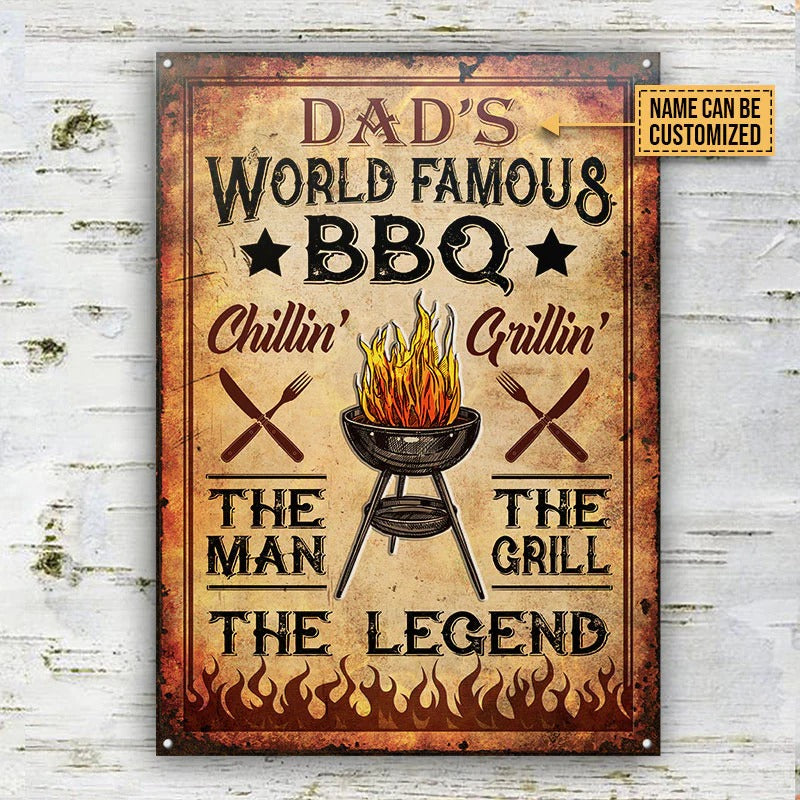 Plaques métalliques classiques personnalisées vintage de renommée mondiale pour barbecue personnalisées