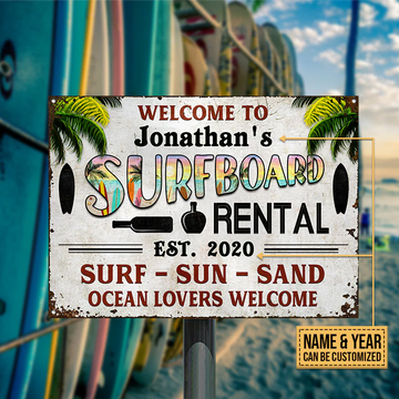 Surf Shack Surf Sun Sand Beach Custom Classic Metal Signs , Surf Shack Decoration