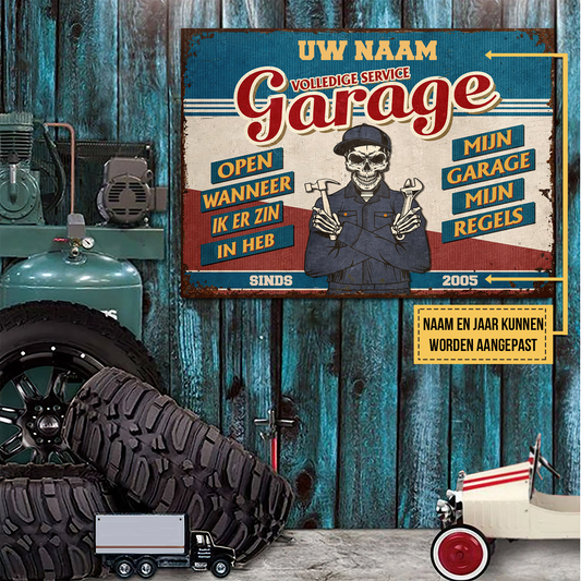 Volledige Service Garage - Klassiek metalen bord